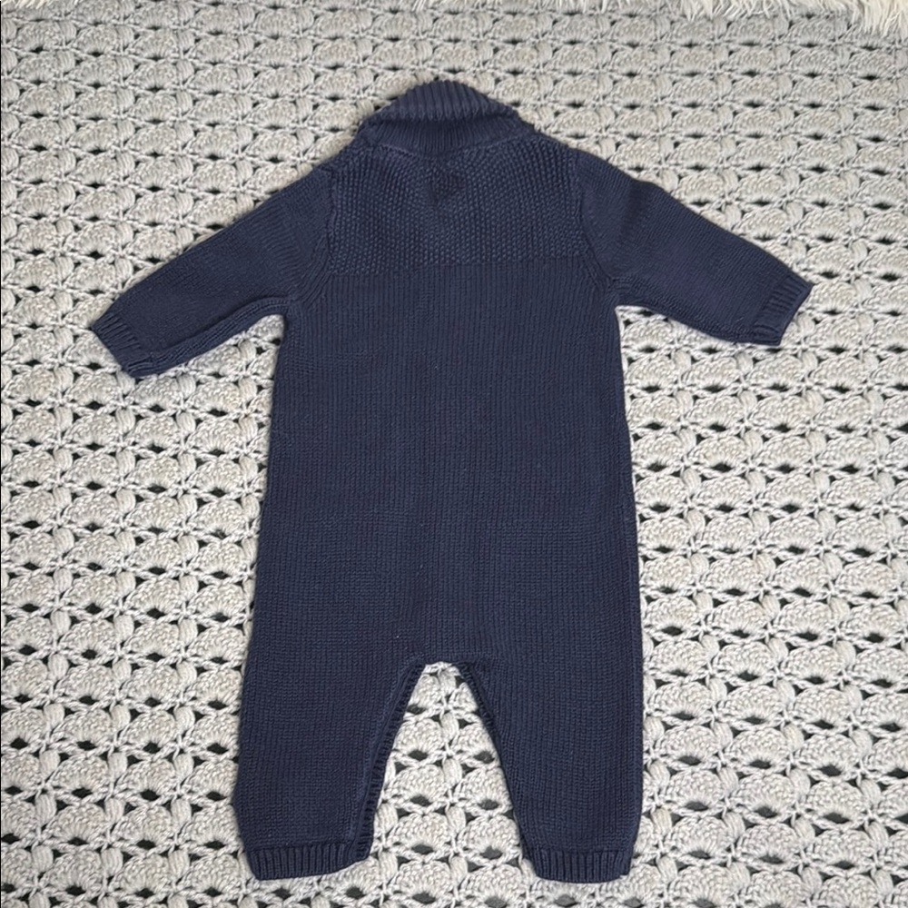 GAP Blue Cozy One Piece with Shawl Collar - Picture 3 of 4